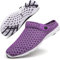 Zoccoli Spiaggia Uomo Donna Pantofole Sandali Estate Traspirante Scarpe da Giardino Mare Doccia Slip-on Sabot Casa Ciabatte Viola 39