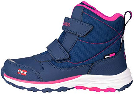 Trollkids wasserdichte Winterschuhe Wanderschuhe Hafjell, Marineblau/Pink, Größe 28