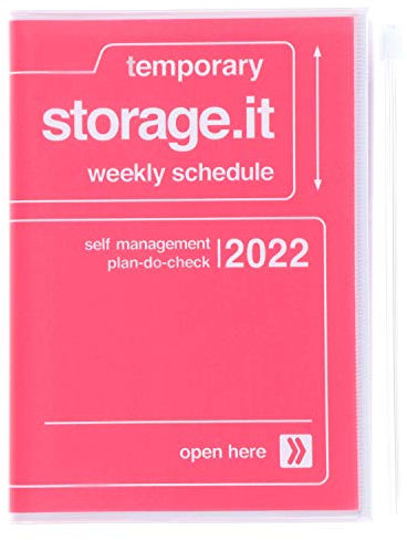 MARK'S 2021/2022 Taschenkalender A6 vertikal, Storage it // Pink: Von September 2021 bis Dezember 2022