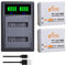 Pickle Power 2X1300mAh NB-6L Batterie con caricatore USB LED Compatibili con Canon PowerShot NB-6LH D10 D20 D30 S95 SX260 SX280 SX540 SX700 SX710 HS e altre fotocamere