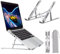 Nestling® Support pour Ordinateur Portable, Réglables en Hauteur sur 7 Niveaux, Bureau d'ordinateur Ventilé en Aluminium pour Ordinateur Portable, AntidRapant en Silicone 10-15.6'' (Argent)