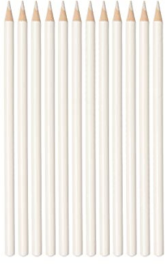 Tailors - Matite di gesso per sartoria e sartoria, confezione da 12, 4 colori (bianco)