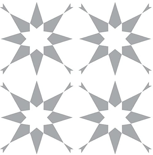 Create Your World Patio Tile Reusable Stencils for 30cm, 45cm and 60cm Garden slabs, Walls, Floors & Furniture Stellar Design (45CM X 45CM)