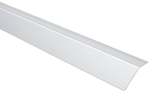 Effector Selbstklebend Übergangsleiste Höhenausgleich, 180 cm, 41x16 mm, Silber, Aluminium Boden Übergangsprofil, Bodenleiste Geklebt, Fussleisten