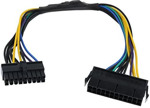 Lovelysp - Adaptador de corriente ATX de 11.8 pulgadas, 24 pines a 18 pines, cable adaptador de corriente ATX de 24 pines a 18 pines, adecuado para placa base HP Z220, Z230, Z420, Z620, 1 unidad