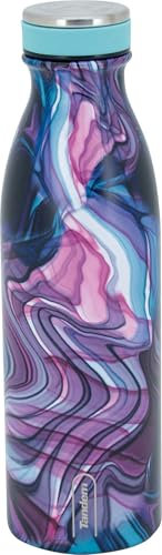 TANDEM - Botella Agua Acero Inoxidable 500ML - Modelo Purple Power, Botella Térmica para Adultos Unisex - Termo Agua Fría y Caliente