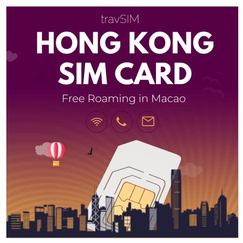 travSIM Hong Kong SIM Karte | 10GB Mobile Daten bei 4G/5G Geschwindigkeiten | Kostenloses Roaming in Macau | Funktioniert auf iOS und Android Geräten | Der Plan der Hong Kong Karte ist 30 Tage gültig
