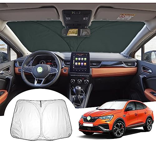 GAFAT Compatible con Renault Arkana 2021-2024 2025 Parasol Lunas delanteras, Arkana RS Line/E-Tech Hybrid Parasol Interior Parabrisas, Refrigeración, Protección UV, Arkana Accesorios