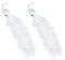 2 Stück Weihnachts-Pfau-Ornamente, Simulations-Schaumstoff-Vogelfeder-Pfau-dekorative Weihnachtsvögel mit Clips für Zuhause, Hochzeit, Party, Weihnachtsbaumschmuck(Weiss)