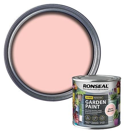 SAVING HUB Garden Paint 250ml - Suitable For Outdoor Furniture Wood, Benches, Metal, Brickwork, Terracotta Pots - Exterior Wood Paint Waterproof & Weatherproof Touch Dry In 1 Hour (Cherry Blossom)