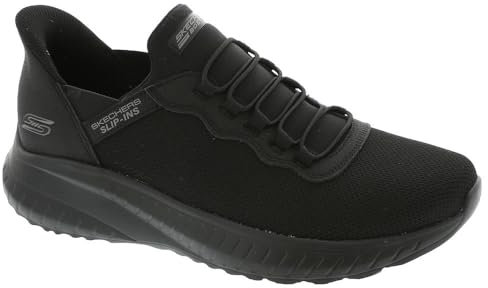 Skechers Bobs Squad Chaos-Daily Hype, Sneaker da uomo da infilare senza mani, Nero/nero, 42.5 EU