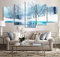 Generic Leinwandbild 5 Tlg. Winterlicher Seeblick Druck Auf Leinwand Bild Kunstdruck (Xxl/Ohne Rahmen 200 X 100 Cm) Für Wohnzimmer Hotel Restaurant Büro Home Decor Poster Wandkunst Wandbild -5Y4B+Z3W