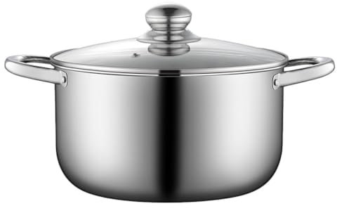 ABOOFAN Olla Sopera De Acero Inoxidable De 22 Cm Con Función De Vapor Utensilios De Cocina Para El Hogar Restaurante Olla Plateada
