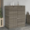 LAPOOH Gartenschrank Grau 105x55x113 cm Poly Rattan, Geräteschuppen, Gerätehaus, Wetterfest, Outdoor Schrank, Gartenhausschränke, Terrassenschrank - 365565