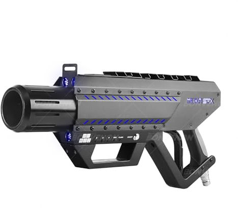 Handgehaltene CO2-Jet-Maschine, tragbare Batterie-Party-LED-Kanone, CO2 kanonenpistolen, Sprühabstand 7–8 Meter, für Bar, Bühne, Feier und Hochzeit, Nachtclub, Bar, DJ-Jet-Effekt