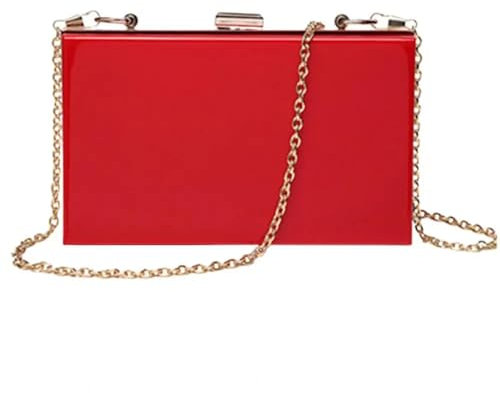 YUEZHAN Abendtasche Damen Clutch Geldbörse Platzsparende Tragbare Mehrzweck-Messenger-Tasche Rot