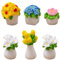 EIHI set de 6 macetas en miniatura para casa de muñecas, mini macetas para plantas en maceta, casa de muñecas, modelo de macetas artificiales, bonsai en miniatura para casa de muñecas