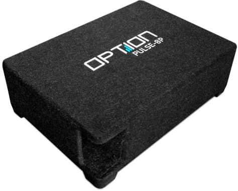 Option PULSE-8P Kompakter 20cm Passiv-Subwoofer, Bassreflex Subwoofer mit 200 Watt RMS (Downfire)