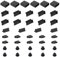 Bewudy 40 Stück USB Staubschutzstecker Kit, 5 Typen Silikon Staubschutzkappe Schwarz Staubschutz Stecker für Telefone Computer Schnittstelle