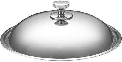 Couvercle de poêle à frire en acier inoxydable avec poignée ergonomique pour wok 36 cm