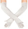 KarneLux Damen Handschuhe Lang - 1 Paar Abendhandschuhe zu Karneval, Fasching oder Halloween - Kostüm Accessoire, Zubehör für Burlesque, Charleston und 20er Jahre Verkleidungen (Champagner, 55 cm)