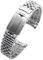 MENGKE Solid Steel Arc Armband Kompatibel Mit Rolex Oyster Edelstahlarmband Herren- Und Damenuhrenkette 20 Mm Gürtel(Silver)