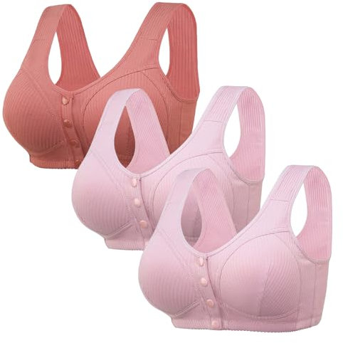 Bras for Women Front Fastening Sale, Non Wired Womens Bracelets Breathable Floral Lace Minimizer Bra UK Plus Size Minimiser Bra Women Non-Wired Non-Padded Soft Cup Bra Lightning Deals of The Day