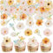 GoldRock Essbare Blüten Tortendeko,48 Stk Kirschblüten Deko Torte,Essbare Blumen für Torte,Esspapier Blumen Kuchen Deko,Blüten Tortendeko Essbar Hochzeit,Babyparty,Geburtstag, Zuckerblumen für Torten