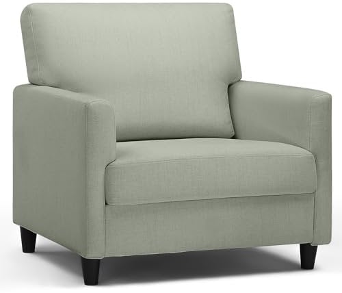 COMHOMA Relaxsessel Fernsehsessel TV-Sessel Loungesessel Sessel Wohnzimmer Einzelsofa für Schlafzimmer, Leseecke Seitenstuhl mit Weicher Memory-Schaum Loungesitz, Leinenbezug, Grün