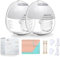 Sacaleches Electricos, Jkevow Extractor de Leche Materna con 2 Modos y 9 Niveles de Succión, Sacaleches con 10 Bolsas Leche Materna - 24mm