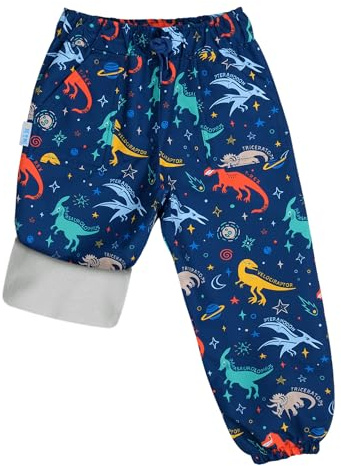 Jan & Jul Kids Waterproof Single Layered Rain Pants | Impermeabile, antivento, vita regolabile, ripiegabile, leggero, senza PFAS