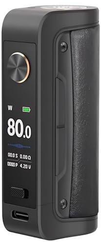 INNOKIN Coolfire Z80 Vape Mod - [Requires 18650 Battery - Sold Separately] 80W, USB-C Fast Charging, Button Activation, Nicotine Free (Black)