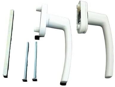 Fenstergriff, Fenstergriff, PVC-Fenstergriff, Kunststoff, Stahl, doppelseitiger Türgriff, Schloss, Schiebetürgriff