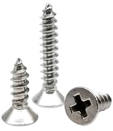 LIUCH 200X M2 .6 M3 Mini Kleine Goldene Silber Antike Messing Bronze Schwarz Stahl Flache Senkkopf Selbstschneidende Holzschraube(Silver,2.6x8mm)