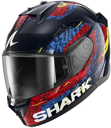 SHARK, Integraler Motorradhelm D-SKWAL 3 SPEED-VIB Blue Red Blue BRB, L