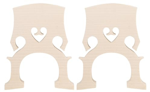 ECSiNG 2 Pack Maple Cello Bridge 3/4 Size Unfinished Blank Acoustic Replacement Part Compatible with 3/4 Size Cellos