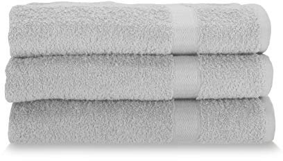 Gabel Handtücher Gesicht, Frottee aus Reiner Baumwolle, 60 x 100 cm, grau0, 3 Stück