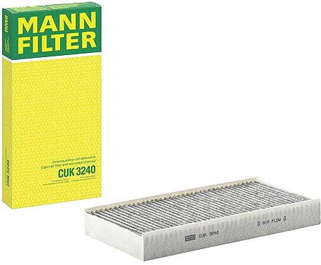 MANN-FILTER CUK 3240 Filtro de aire de cabina - Filtro de Polen con Carbón activado - para Automóviles + Vehículos de transporte