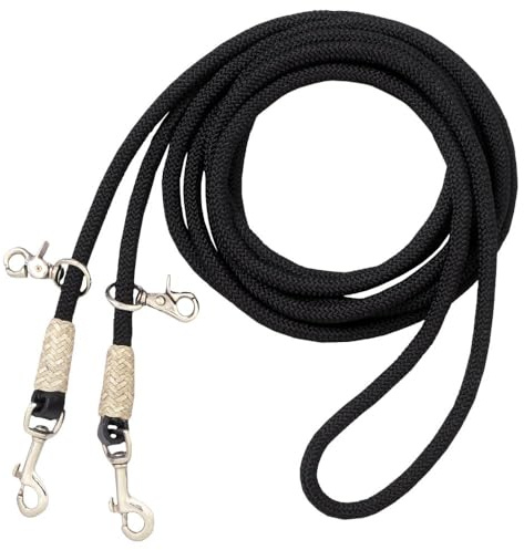 Royal King Cord Draw Reins - Black