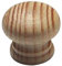 Merriway BH00423 (10 Pcs) Unlacquered Pine Wooden Cupboard Door/Drawer Knobs Drilled for Woodscrew Dowel Screw, 50 mm (2 Inch) - Pack of 10 Pieces
