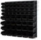Set of 60 Wall Shelves 56 x Black Spout Trays