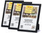 3-B Lot de 3 Cadres JENA - noir - 15x21 cm (A5) - cadre photo en bois exotique avec verre acrylique