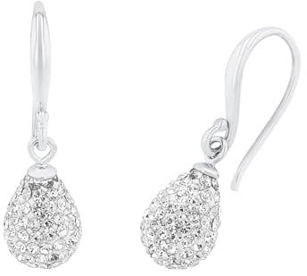 amor Ohrring für Damen, Sterling Silber 925, Kristallglas