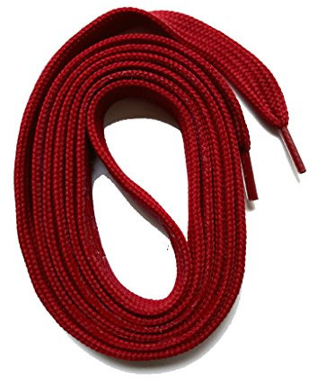 SNORS SCHNÜRSENKEL flach DUNKELROT 130cm, reißfest, Made in Germany, universelle Flachsenkel aus Polyester für Sportschuhe Sneaker Turnschuhe und Laufschuhe - ÖkoTex, 6mm breit