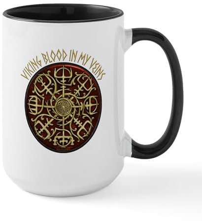 CafePress Nordic Guidance Viking Blood Mugs 15 oz (444 ml) Ceramic Coffee Mug