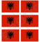 ALBANIA Albanische Flagge Shqiperia 40mm Mobile, Handy Vinyl Mini Aufkleber, Abziehbilder x6 Stickers