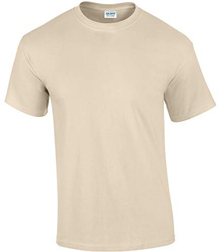 GILDAN Mens Ultra Cotton Short Sleeve T-Shirt (M) (Sand)