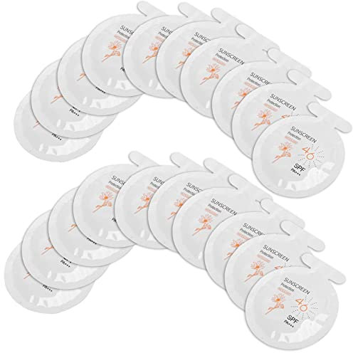 Packung mit 20 Sonnencreme, SPF46 PA+++ Feuchtigkeitsspendende Sonnencreme, 3 ml Sonnencreme für Gesicht und Körper, Feuchtigkeitsspendende Sonnencreme für die meisten Hauttypen