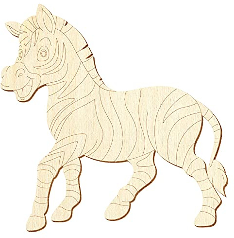 Holz Zebra V3 - Deko Basteln 5-50cm, Pack mit:10 Stück, Höhe:9cm hoch