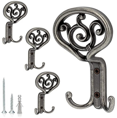 UTiLE appendiabiti da parete muro-design – appendi abiti moderni – Made in Italia 85 × 50 × 138 mm – per guardaroba o pannello-binario 4X ARGENTO